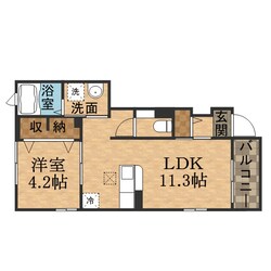 伊丹駅 バス20分  阪急バス　緑ヶ丘７丁目下車：停歩3分 1階の物件間取画像